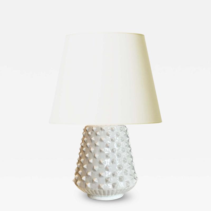 R rstrand Rorstrand Studio Mid Century Modern Small Spikey Table Lamp by Gunnar Nylund