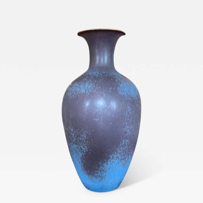  R rstrand Rorstrand Studio Monumental Vase in Cornflower Blue and Gray by Gunnar Nylund