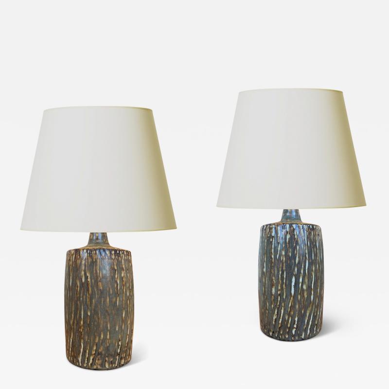  R rstrand Rorstrand Studio Pair of Birka Series Table Lamps by Gunnar Nylund