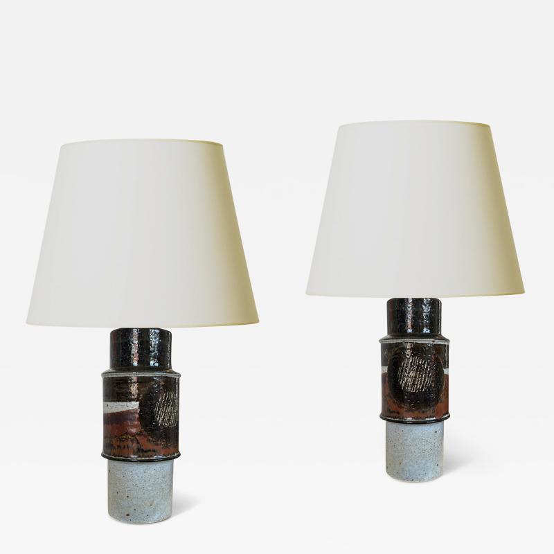  R rstrand Rorstrand Studio Pair of Brutalist Table Lamps by Inger Persson for R rstrand