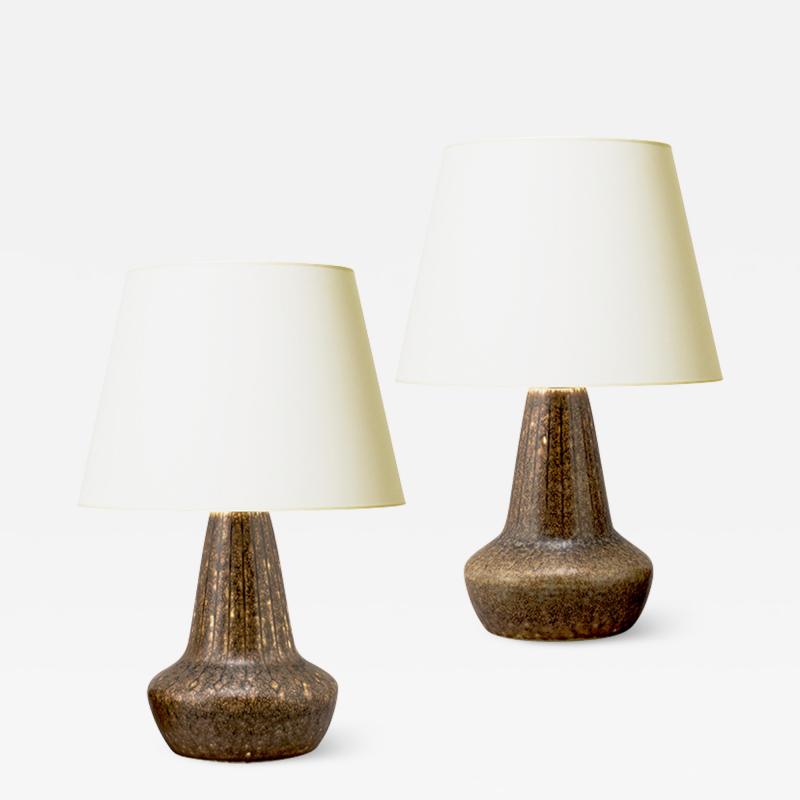  R rstrand Rorstrand Studio Pair of Mid Mod Table Lamps by Gunnar Nylund for Rorstrand