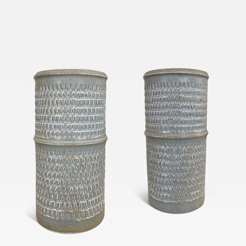  R rstrand Rorstrand Studio Pair of Monumental Vases by Hertha Bengtson for R rstrand
