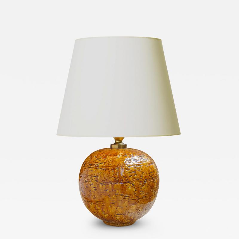  R rstrand Rorstrand Studio Table Lamp in Chamotte by Gunnar Nylund for R rstrand