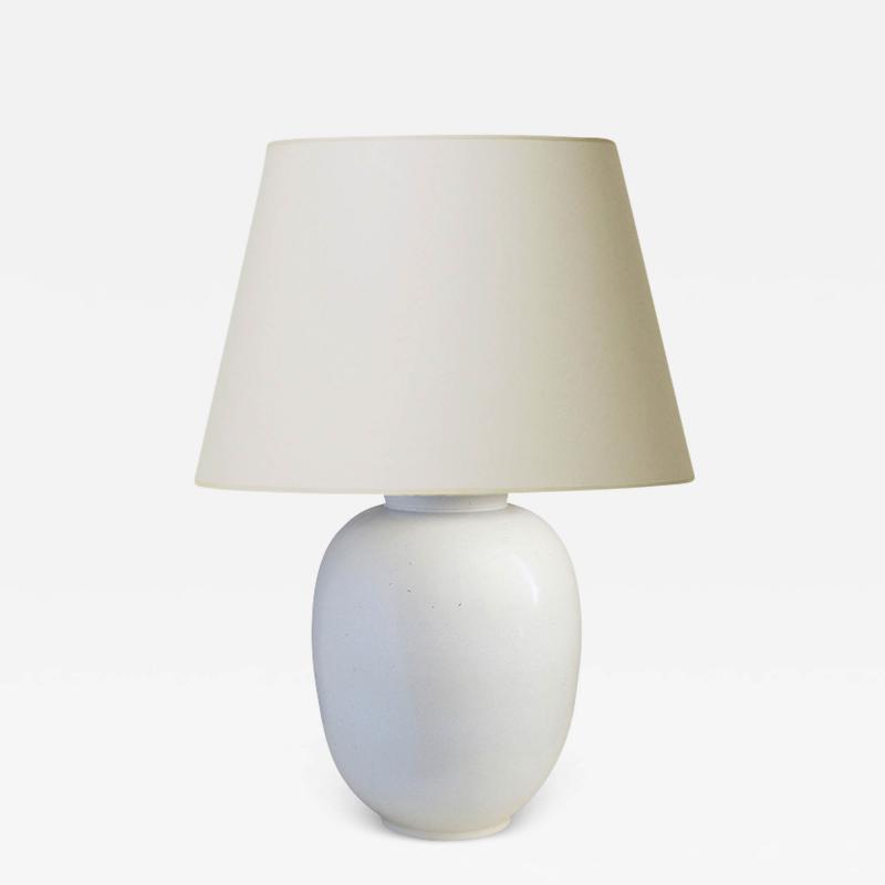  R rstrand Rorstrand Studio Table Lamp with Off White Ovoid Form by Gunnar Nylund