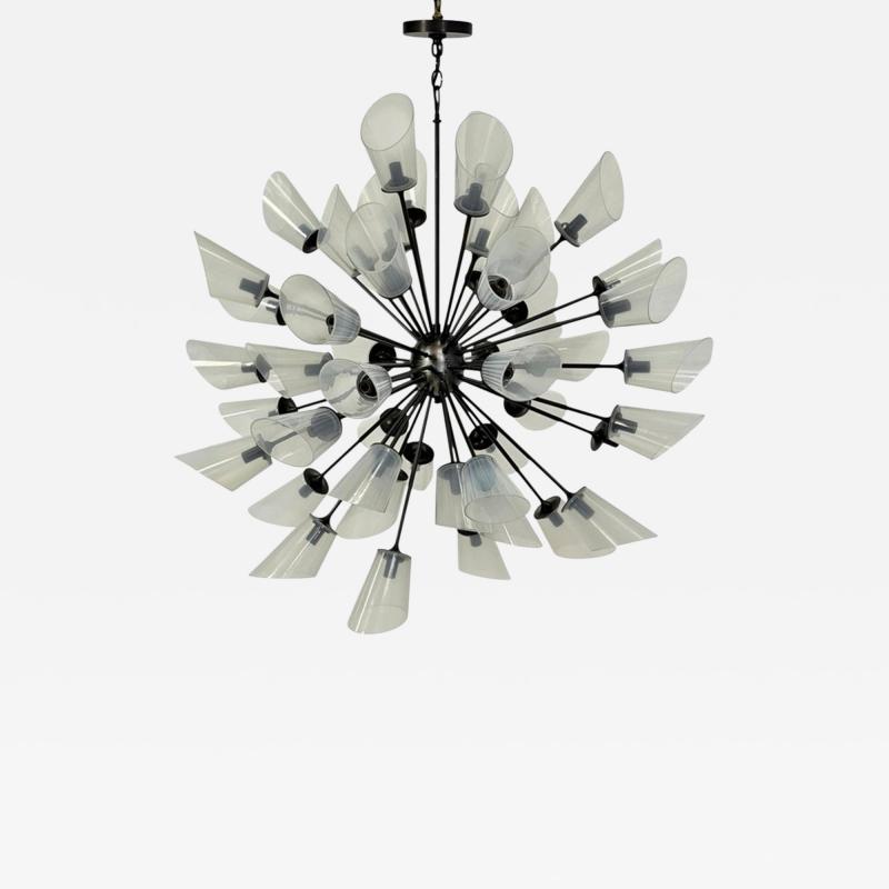  REMAINS LIGHTING 48 Arm Sputnik Chandelier by Remains Lighting Bronzed Finish American Modern