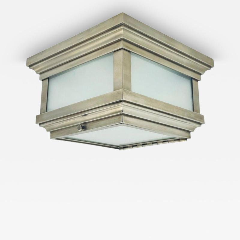  REMAINS LIGHTING Remains Lighting Philip 10 Flush Mount Light with Satin Nickel Finish