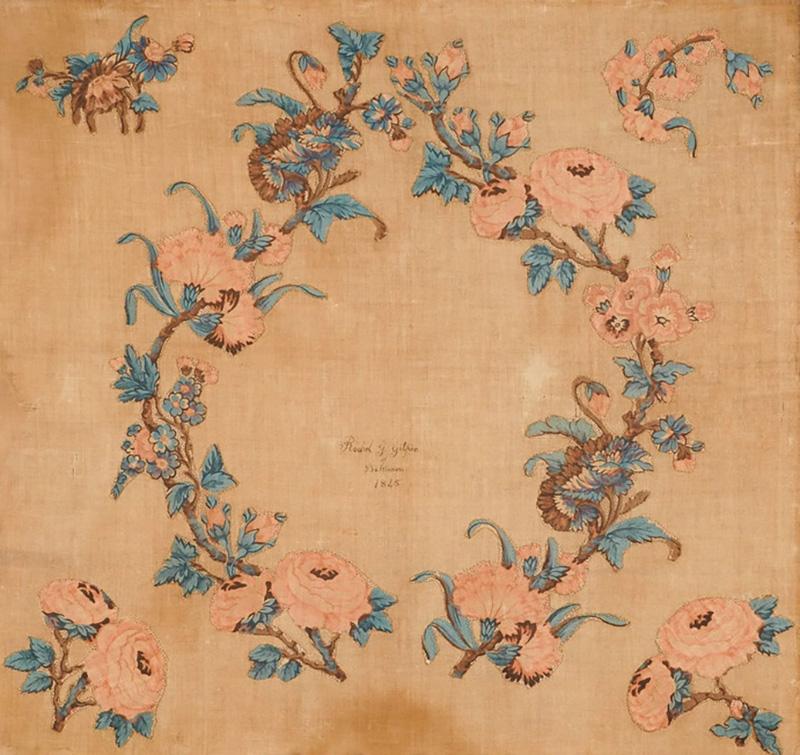  Rachel G Gilpin American appliqu quilt square by Rachel G Gilpin 1845 