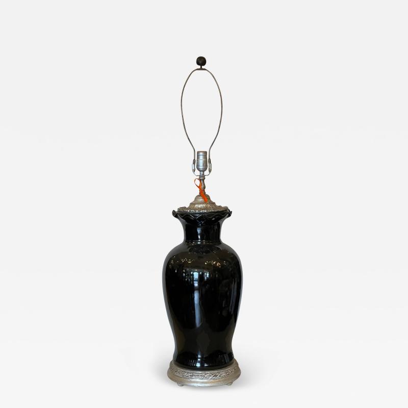  Randy Esada Designs Black Chinese Pottery Vase Now a Designer Table Lamp
