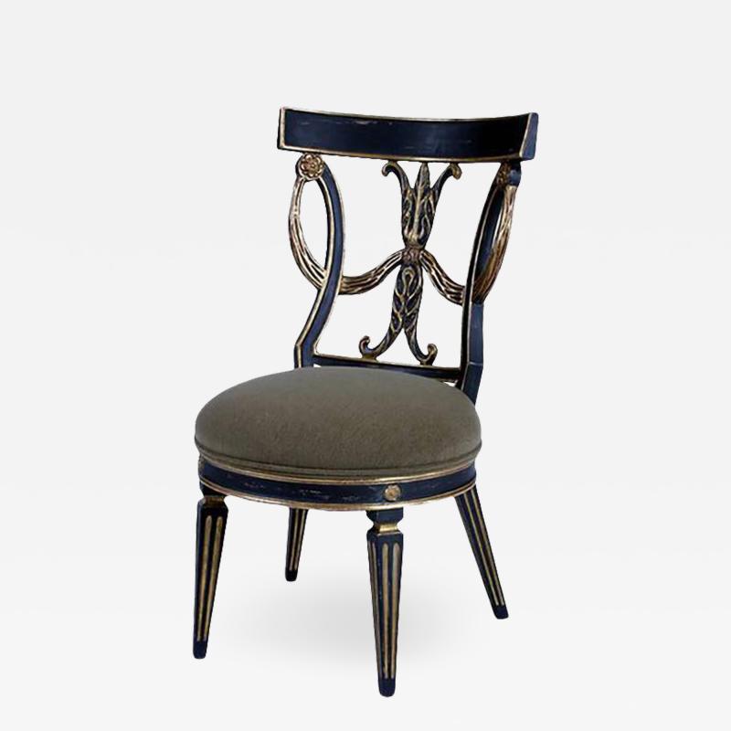  Randy Esada Designs Regency Black White Gold Dining Chair by Randy Esada Designs for Prospr