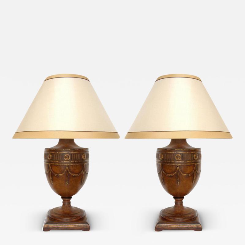  Randy Esada Designs Regency Carved Walnut Designer Table Lamp by Randy Esada