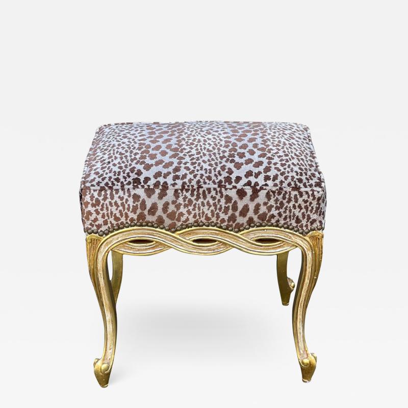  Randy Esada Designs Regency Style Designer Taboret Bench W Cheetah Velvet by Randy Esada