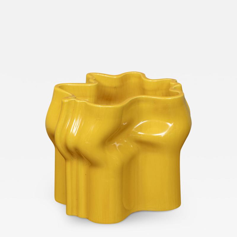  Raymor Raymor Italy Yellow Ceramic Vase