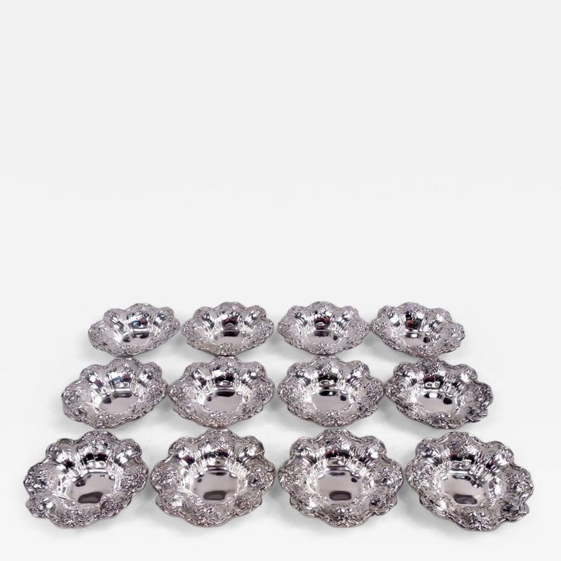  Reed Barton Set of 12 Reed Barton Francis I Sterling Silver Nut Dishes