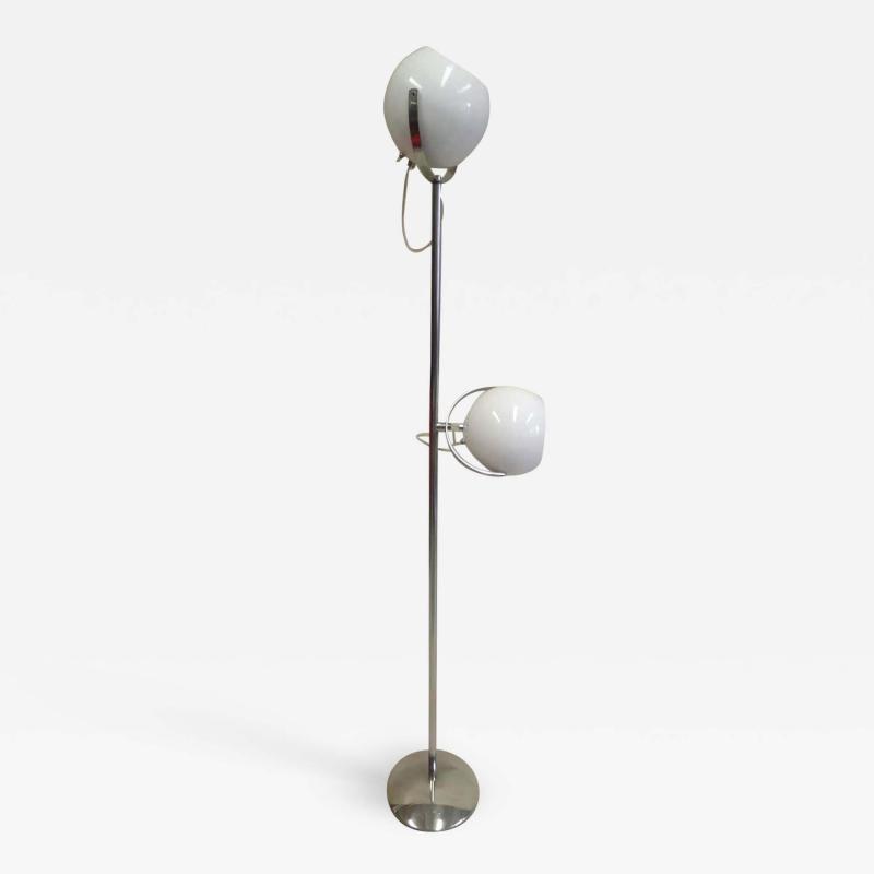  Reggiani Pair of Italian Mid Century Modern Space Age Floor Lamps by Reggiani