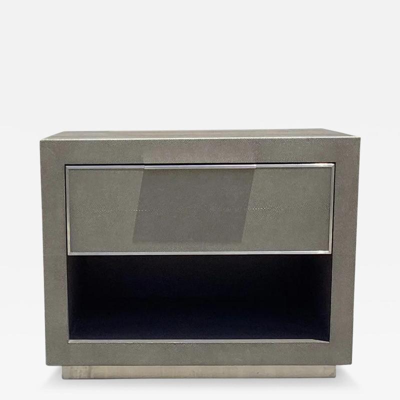  Restoration Hardware Restoration Hardware Faux Shagreen Nightstand End or Side Table