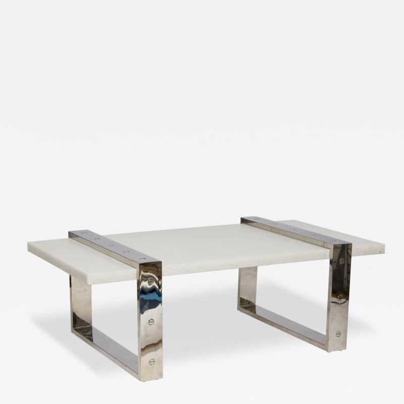 Restoration Hardware Stainless Steel Coffee Table by Anthony Cox for RH