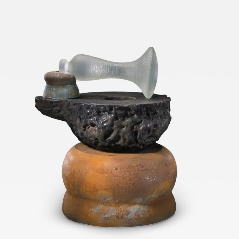  Richard A Hirsch Richard Hirsch Ceramic Mortar and Blown Glass Pestle Sculpture 10 2004