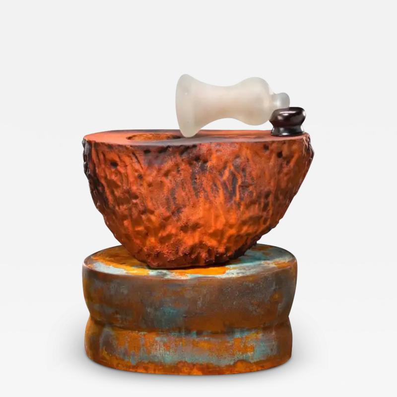  Richard A Hirsch Richard Hirsch Ceramic Mortar and Blown Glass Pestle Sculpture 23 2006