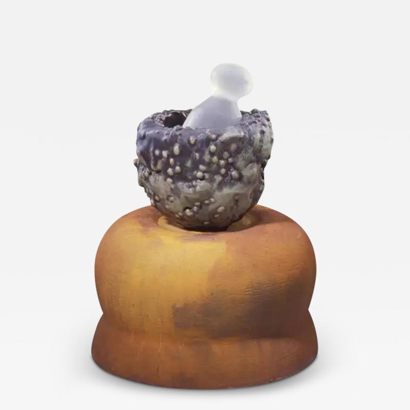  Richard A Hirsch Richard Hirsch Ceramic Mortar and Glass Pestle Sculpture 2007