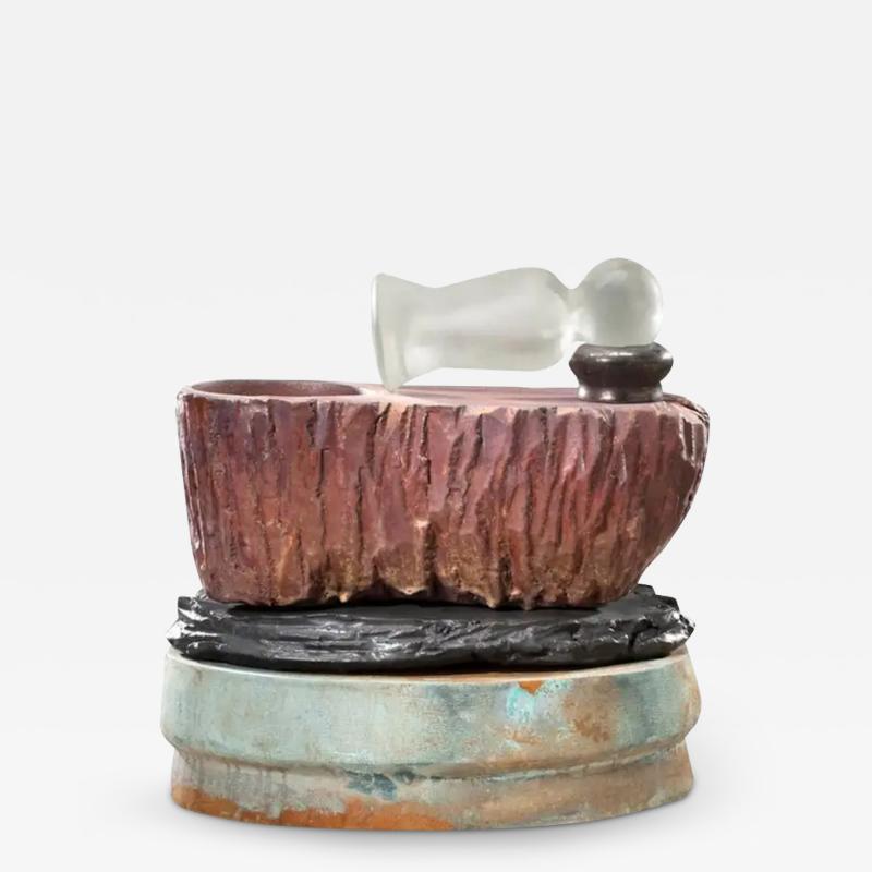  Richard A Hirsch Richard Hirsch Ceramic Mortar and Hot Blown Glass Pestle Sculpture 2009