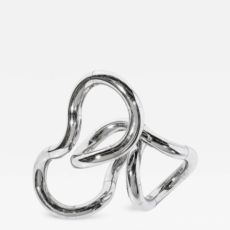  Richard X Zawitz Mid Century Polished Chrome Kinetic Tangle Sculpture by Richard X Zawitz