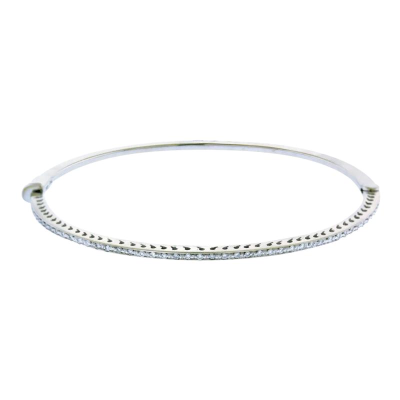  Roberto Coin ROBERTO COIN DIAMOND HINGE BANGLE BRACELET