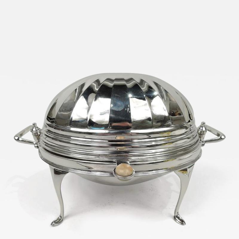  Roberts Belk Ltd English Classical Sterling Silver Bun Warmer 1927