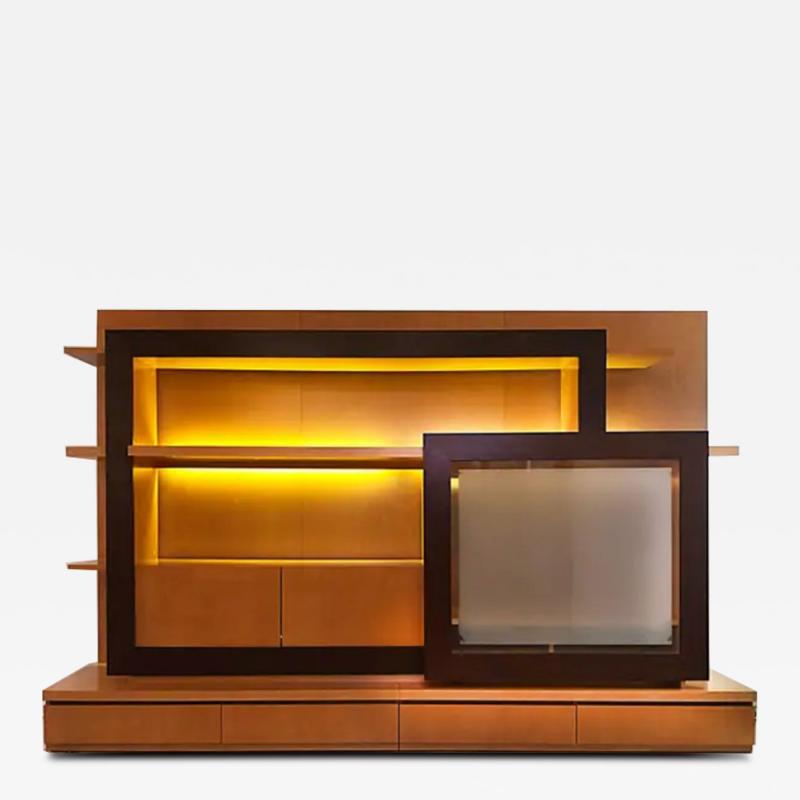  Roche Bobois Roche Bobois Maple Carnaval Wall Unit Media Cabinet France 2012 with Lighting