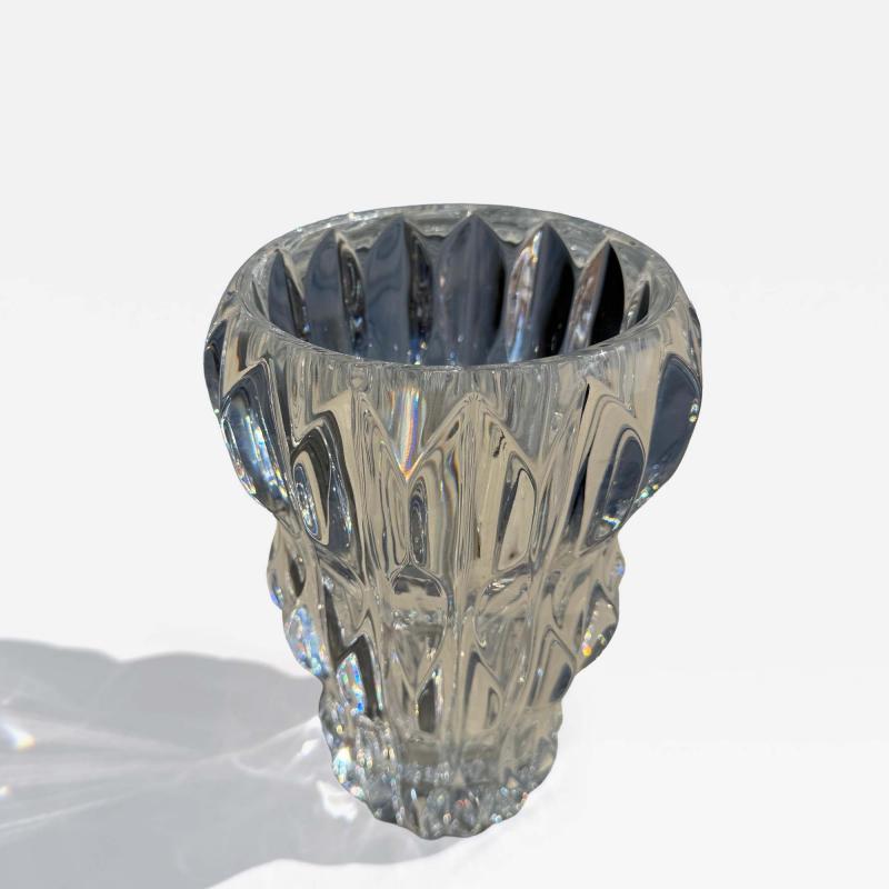  Rogaska Crystal of Slovenia Heavy Cast Crystal Vase by Rogaska of Slovenia