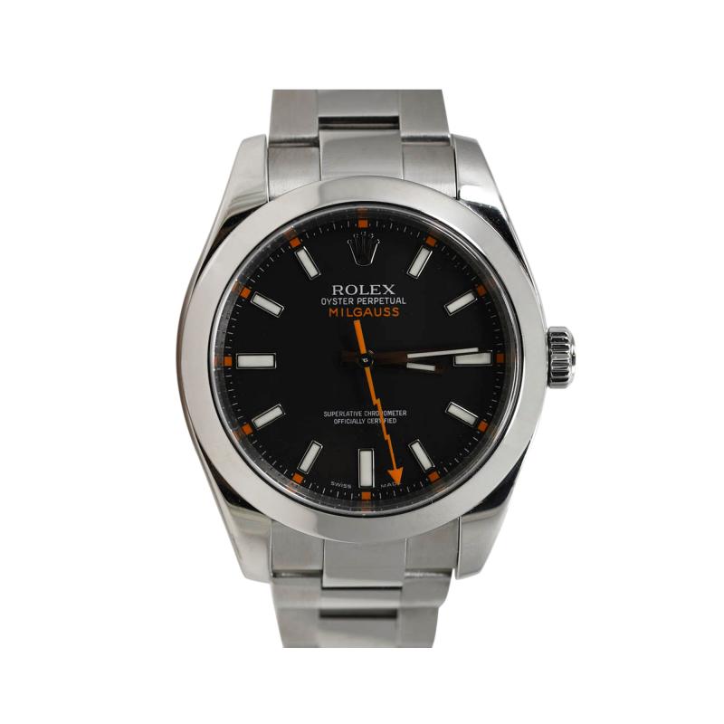  Rolex Watch Co Mens Rolex Milgauss Steel Mdl 116400 Box Papers