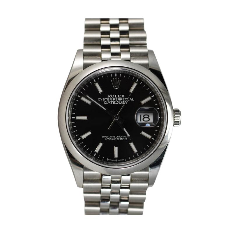  Rolex Watch Co Mens Rolex Stainless Steel Watch Oyster Datejust Wristwatch