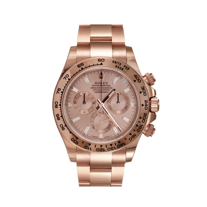  Rolex Watch Co Rolex Cosmograph Daytona 18K Rose gold MDL 116505 Factory Diamond Pink Dial