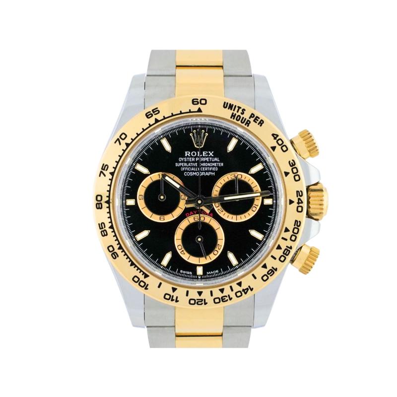  Rolex Watch Co Rolex Cosmograph Daytona 40mm 18K Yellow Gold Steel Black Dial