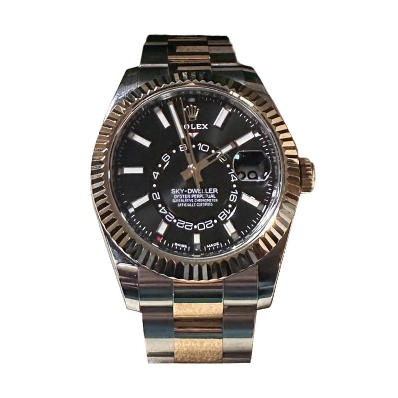  Rolex Watch Co Rolex Sky Dweller 326933 18k Gold and Silver Oyster Bracelet