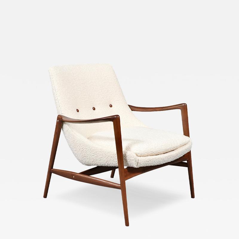  Rolf Rastad Adolf Relling Rolf Rastad Adolf Relling Boucle Leather Lounge Chair