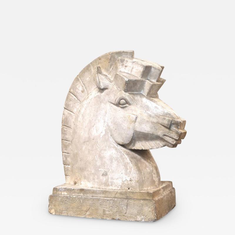  Rosemont Sears Art Deco Plaster Horse Head Sculpture