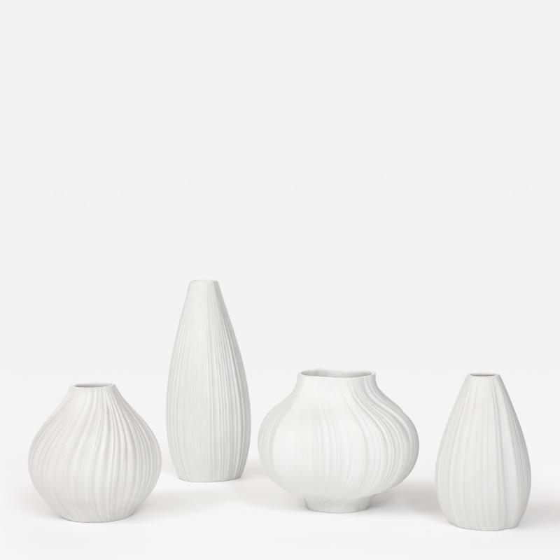  Rosenthal Martin Freyer for Rosenthal Mini Pliss e Matte White Vases