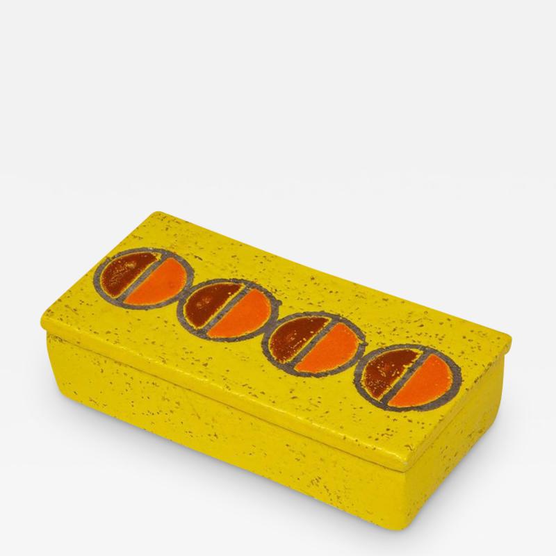 Rosenthal Netter Rosenthal Netter Box Ceramic Yellow and Orange Discs Signed