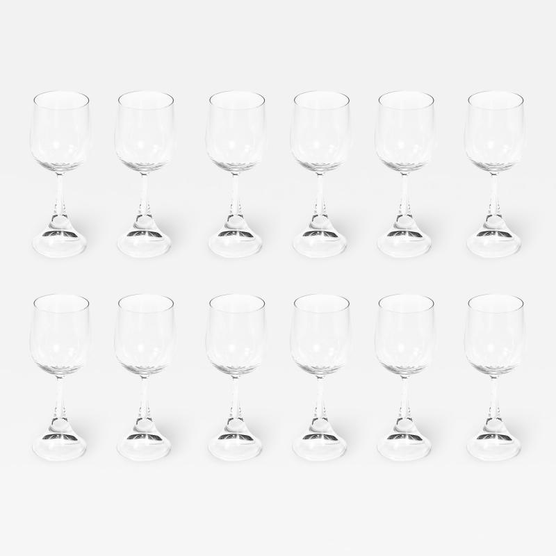  Rosenthal Set of 12 Clarion Wine Glasses signed Rosenthal by Sigrid Hartmann Reelitz
