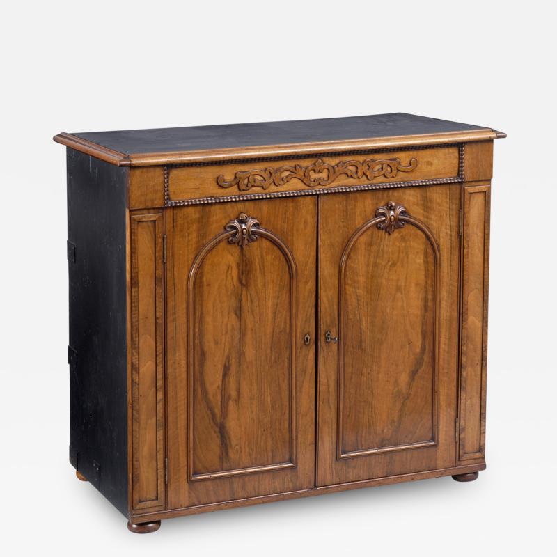  Ross Co Dublin Irish Walnut Campaign Side Cabinet Circa 1860