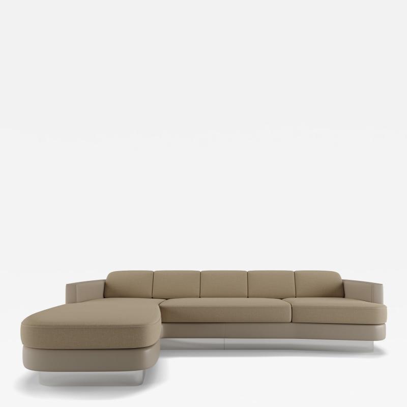  Rottet Collection CUBIST CURVE CHAISE SOFA