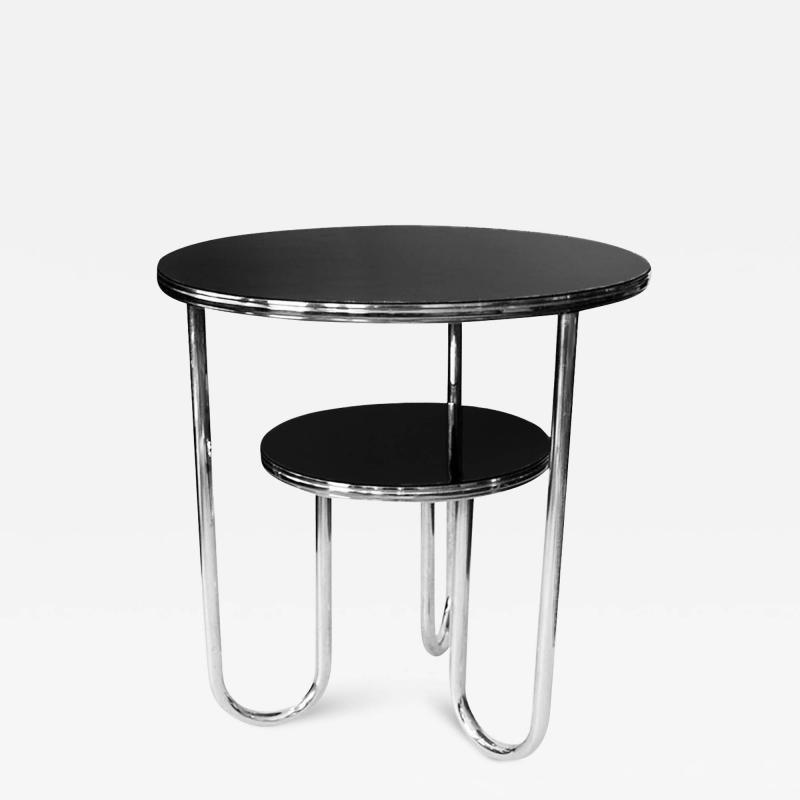  Royal Chrome Original Streamline Art Deco Chrome Side Table by Royal Chrome