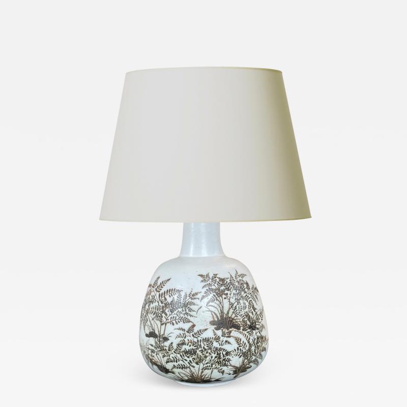  Royal Copenhagen Lamp with Natural Fern Ornaments by Nils Thorsson