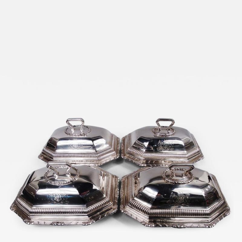  Rundell Bridge Rundell Set of 4 Rundell Bridge Rundell Entree Dishes with Royal Provenance