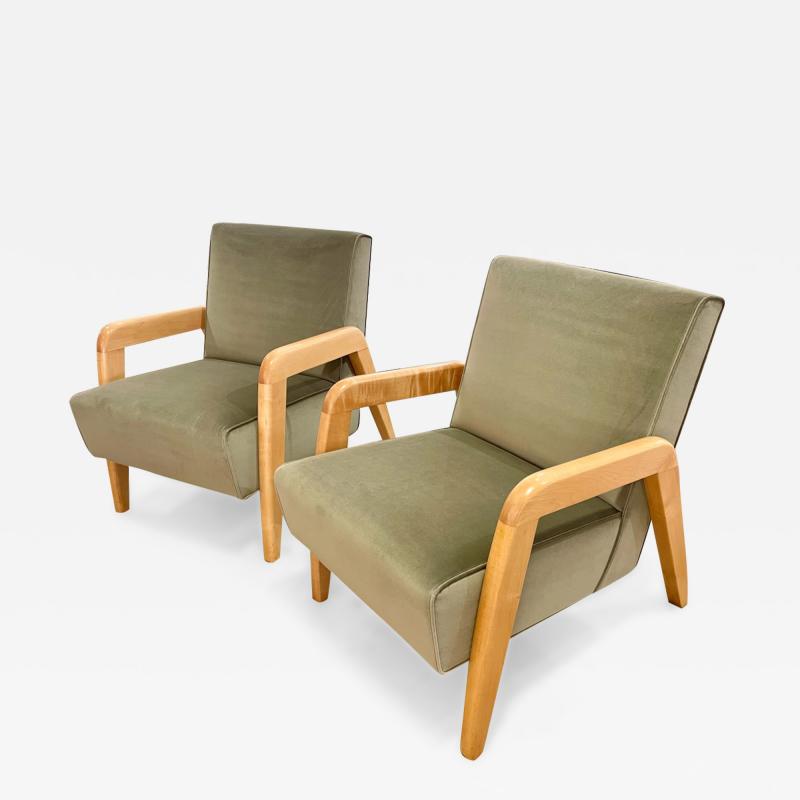  Russell Wright Pair of Midcentury Modern Lounge Chairs Designed by Russel Wright for Thonet