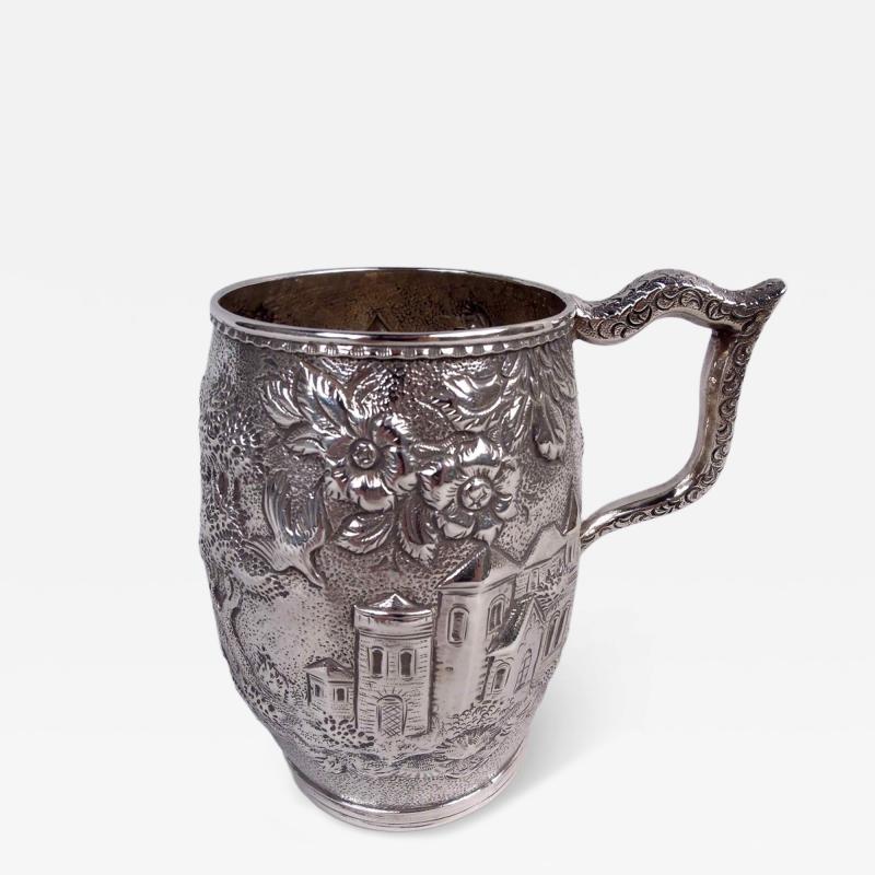  S Kirk Son Inc Antique Kirk Baltimore Silver Flower Tower Baby Cup
