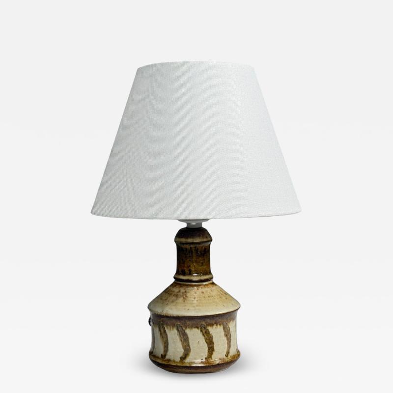  S holm Stent j Soholm ceramics Joseph Simon Danish Modern Table Lamp Beige Stoneware Denmark 1960s