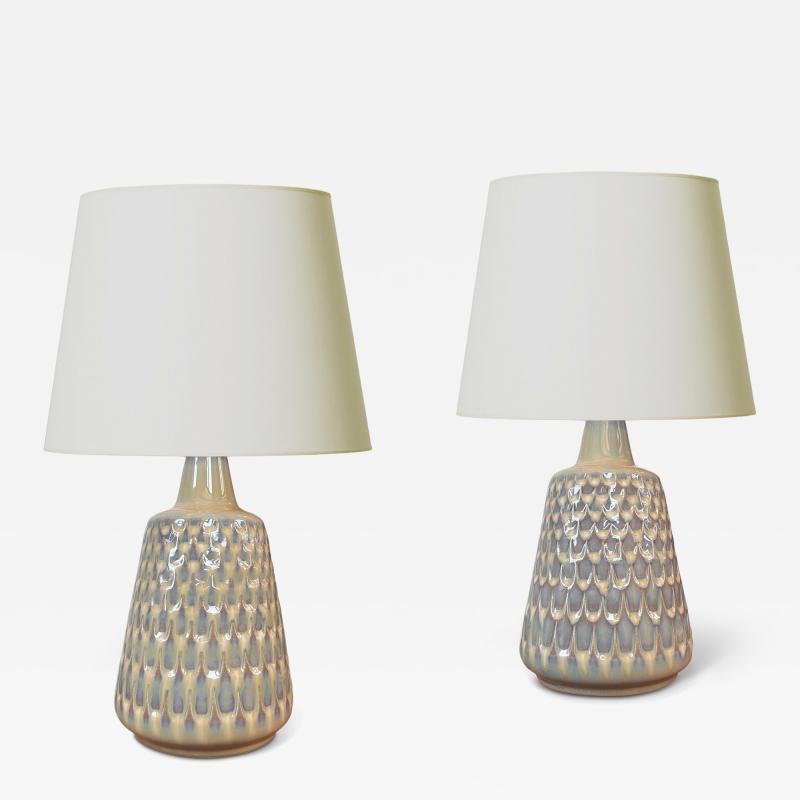  S holm Stent j Soholm ceramics Pair of Table Lamps by Einar Johansen for S holm Stent j