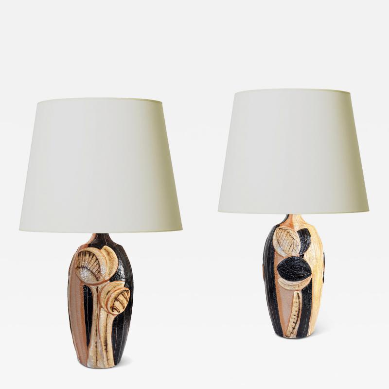  S holm Stent j Soholm ceramics Pair of Table Lamps by Noomi Backhausen for S holm
