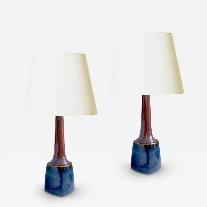  S holm Stent j Soholm ceramics Pair of Tall Danish Modern Table Lamps by S holm Stent j